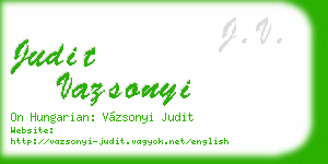 judit vazsonyi business card
