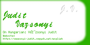 judit vazsonyi business card